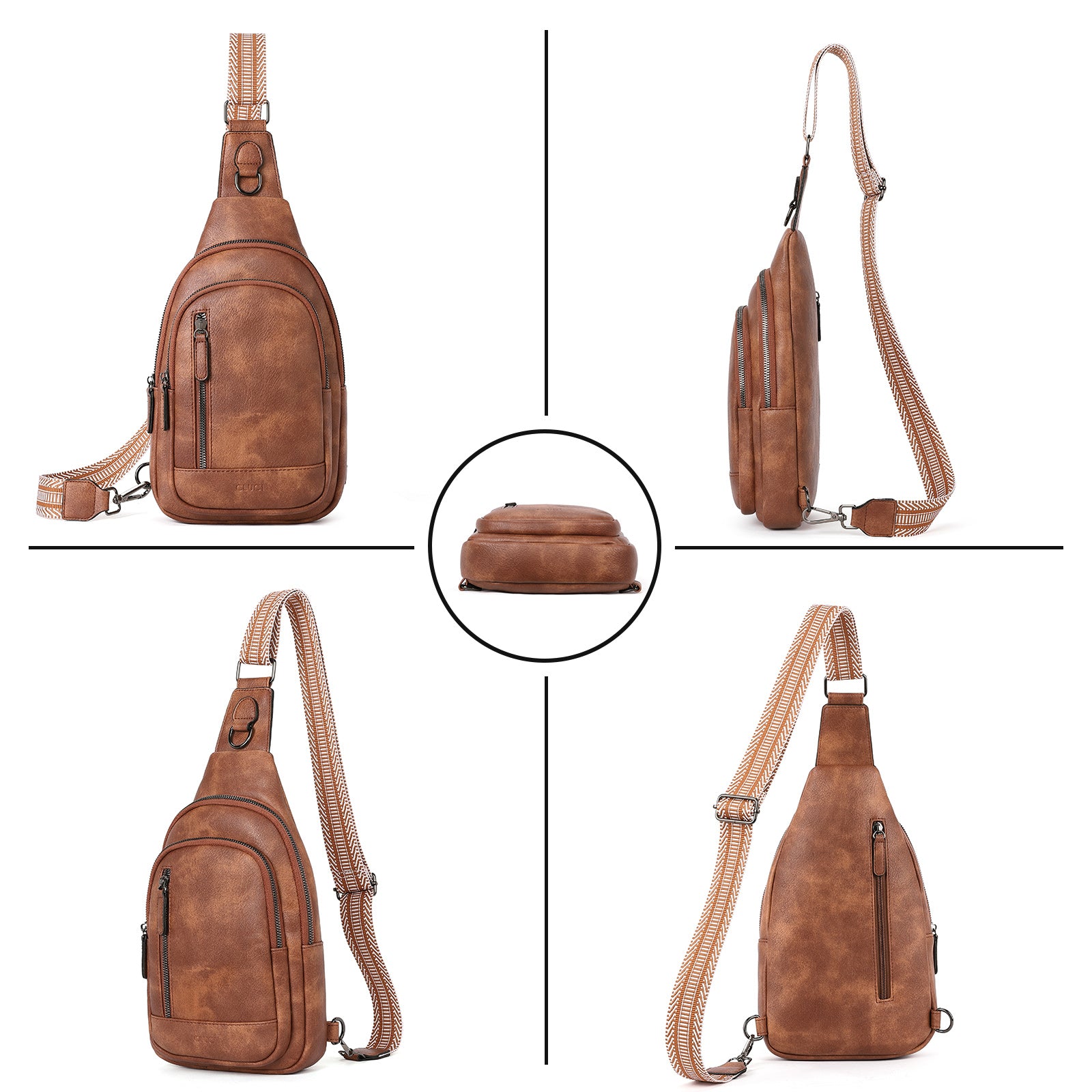 Sling Bag for Women Crossbody Leather