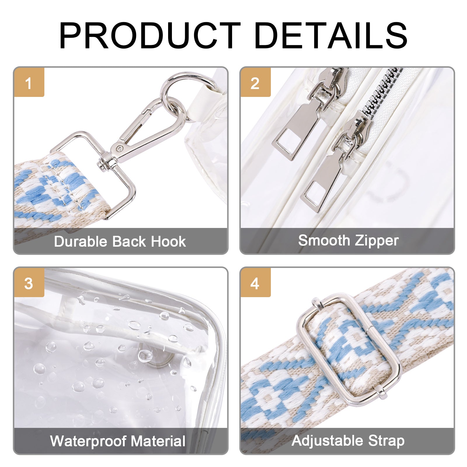 Stadium TPU Transparent Clear Sling Bag