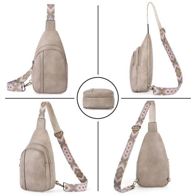 Sling Bag Crossbody Bags for Woman Leather Cross Body Bag Sling Backpack Crossbody Chest Bag Daypack Travel