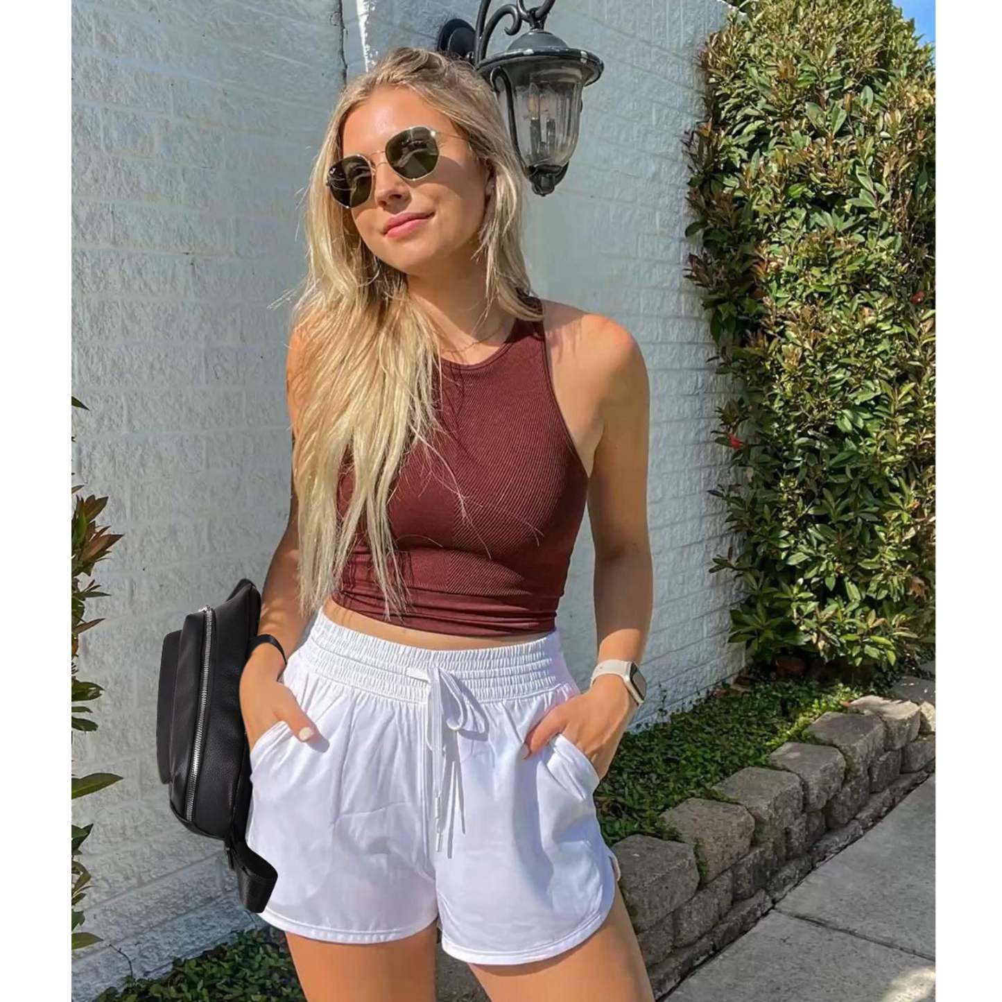 Leather Belt Bag Fanny Pack Crossbody Bags for Women Trendy Waist Bag with Adjustable Strap