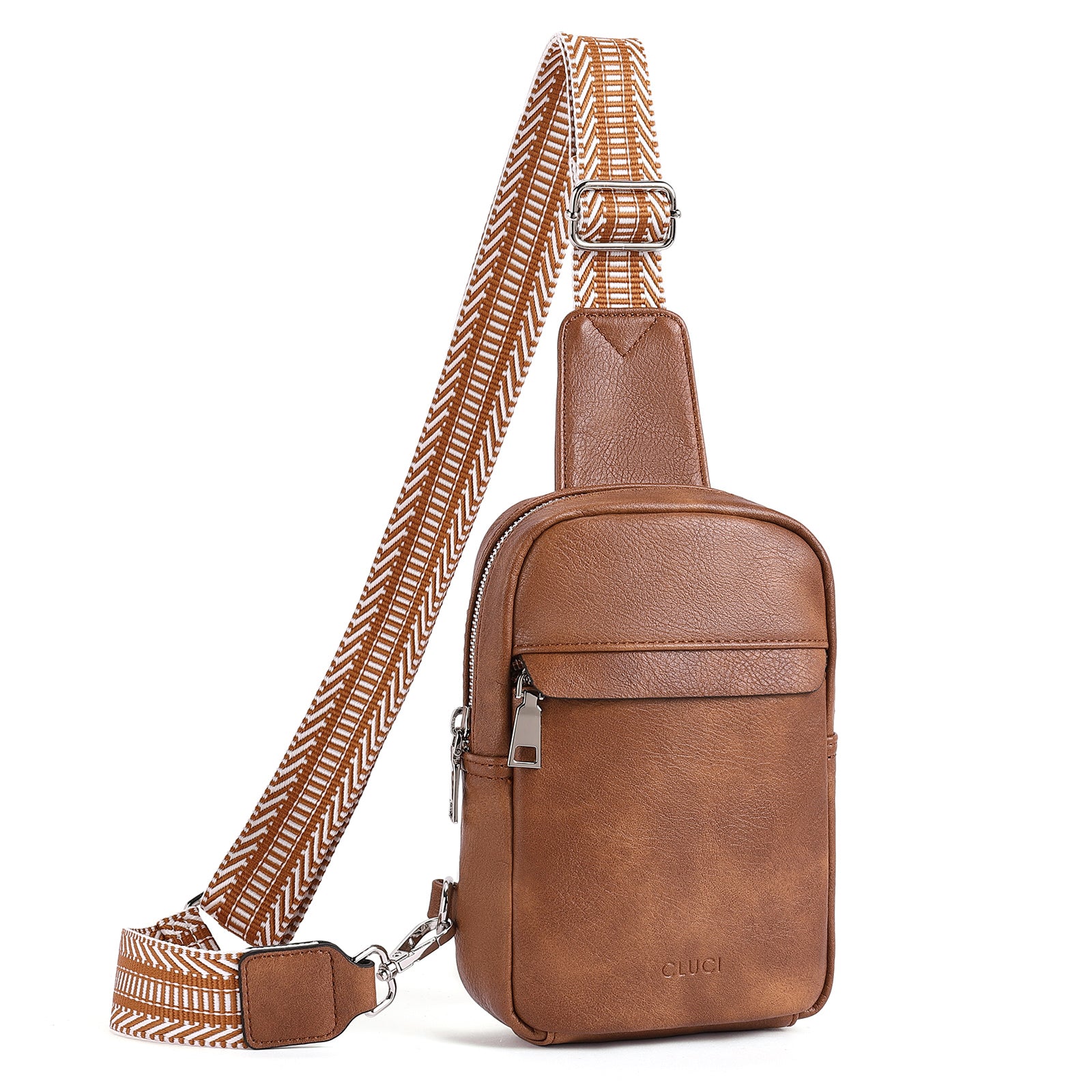 Small Sling Bag Vegan Leather Crossbody Chest Bags Trendy Women's Fanny Pack