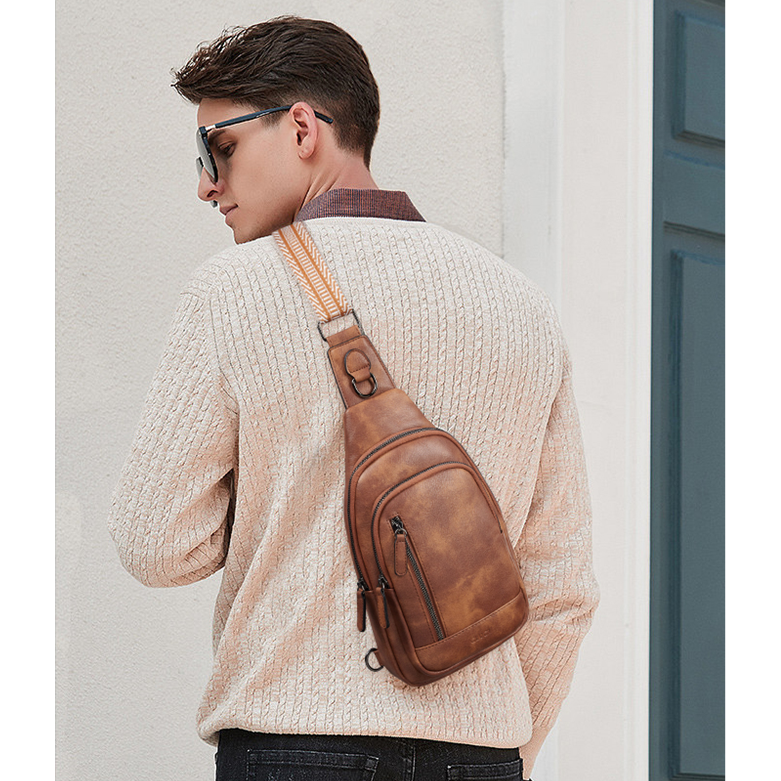 Sling Bag for Women Crossbody Leather