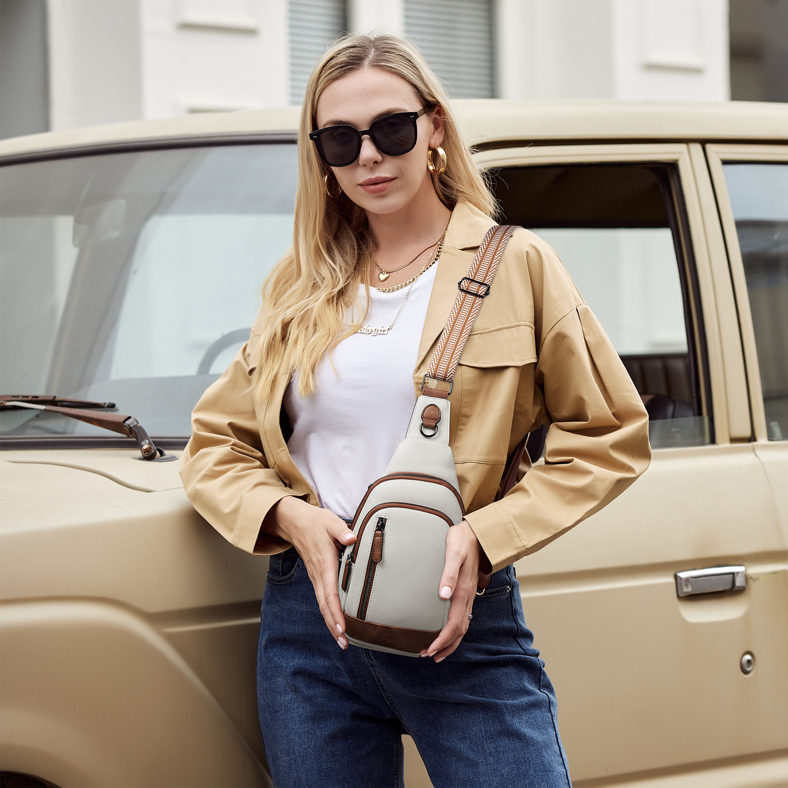 Sling Bag for Women Crossbody Leather