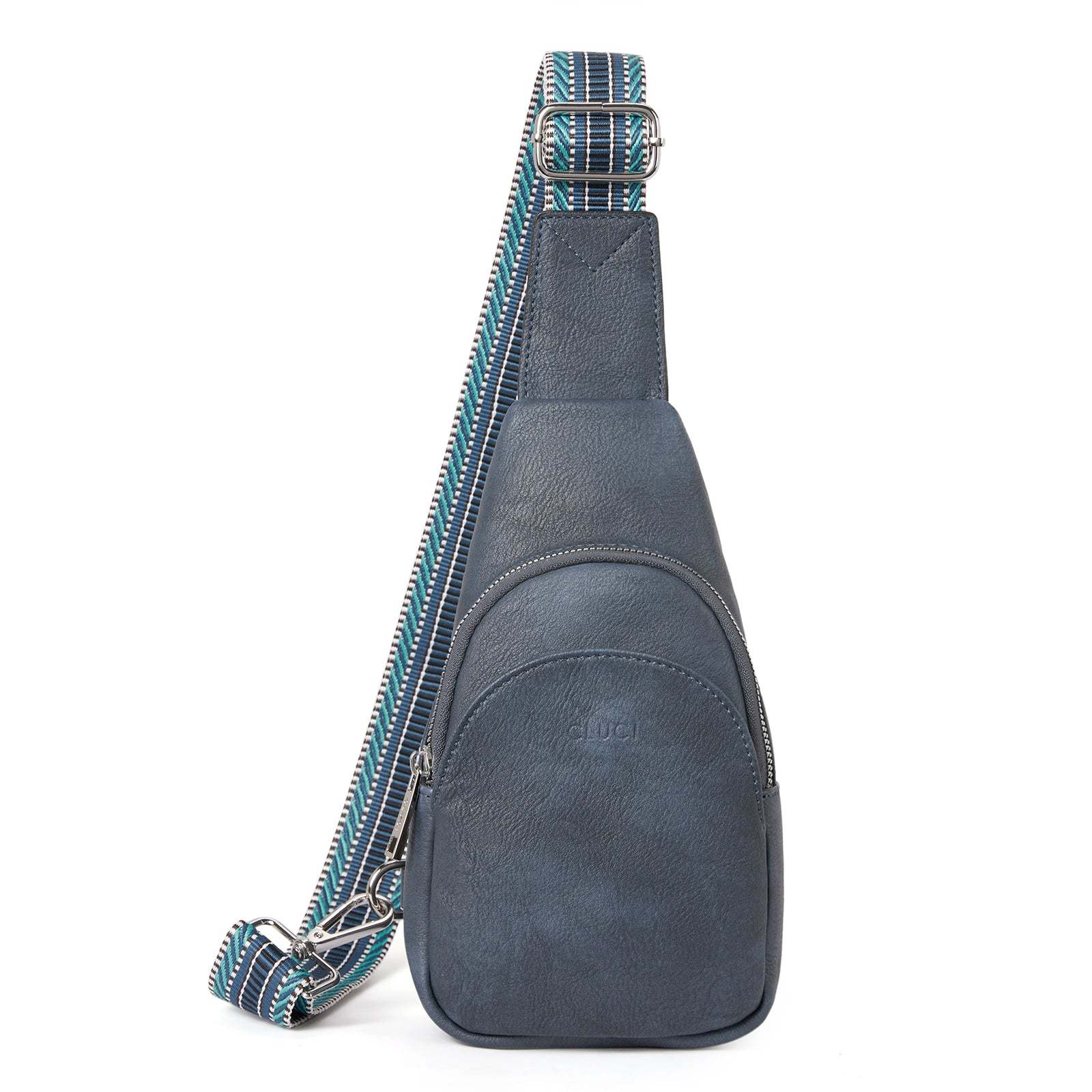 Faux Leather Small Sling Bag Fashion Waist Packs with Guitar Strap for Women's Fanny Packs