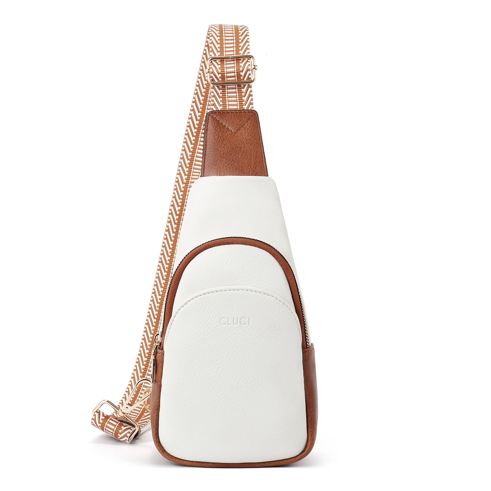 Faux Leather Small Sling Bag Fashion Waist Packs with Guitar Strap for Women's Fanny Packs