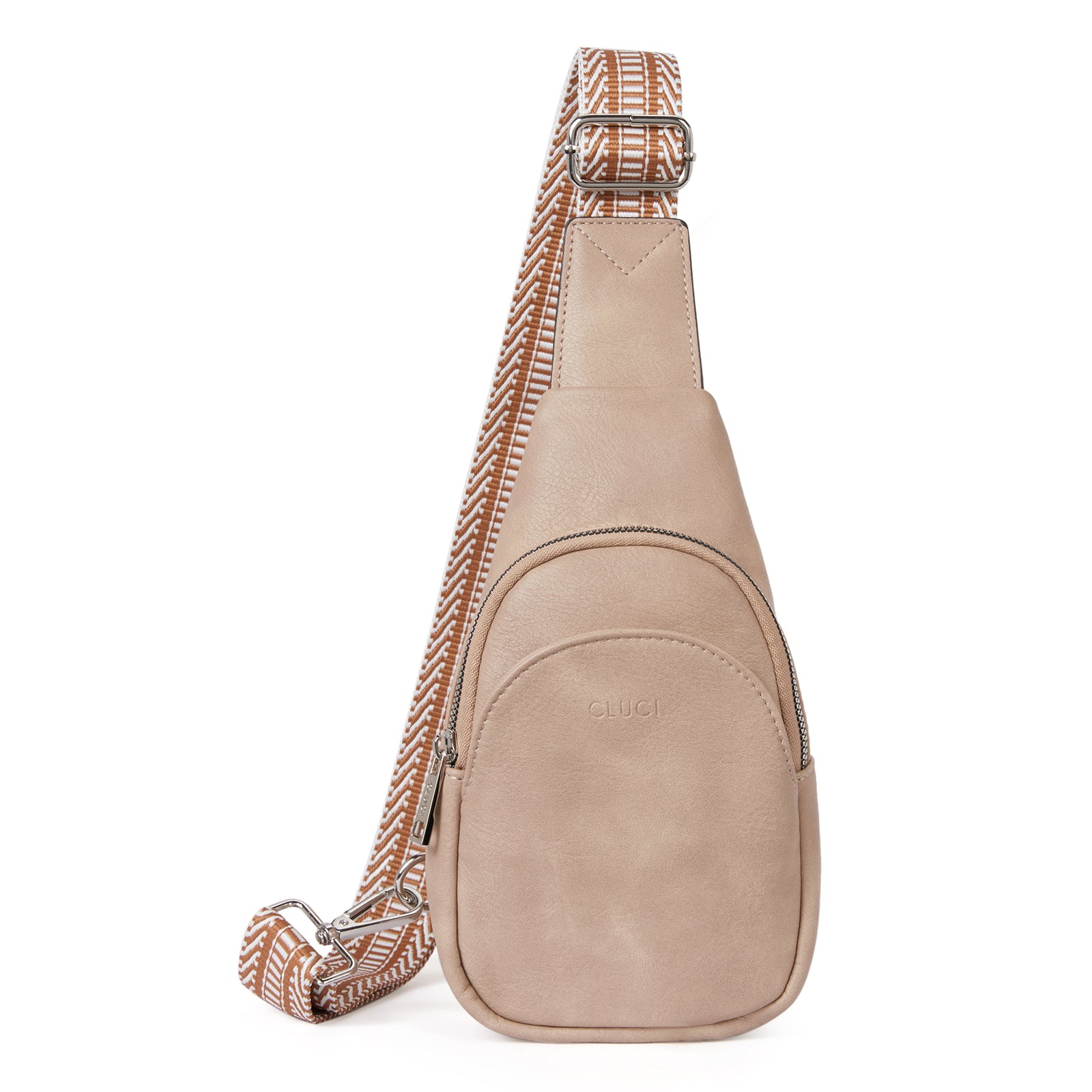 Faux Leather Small Sling Bag Fashion Waist Packs with Guitar Strap for Women's Fanny Packs