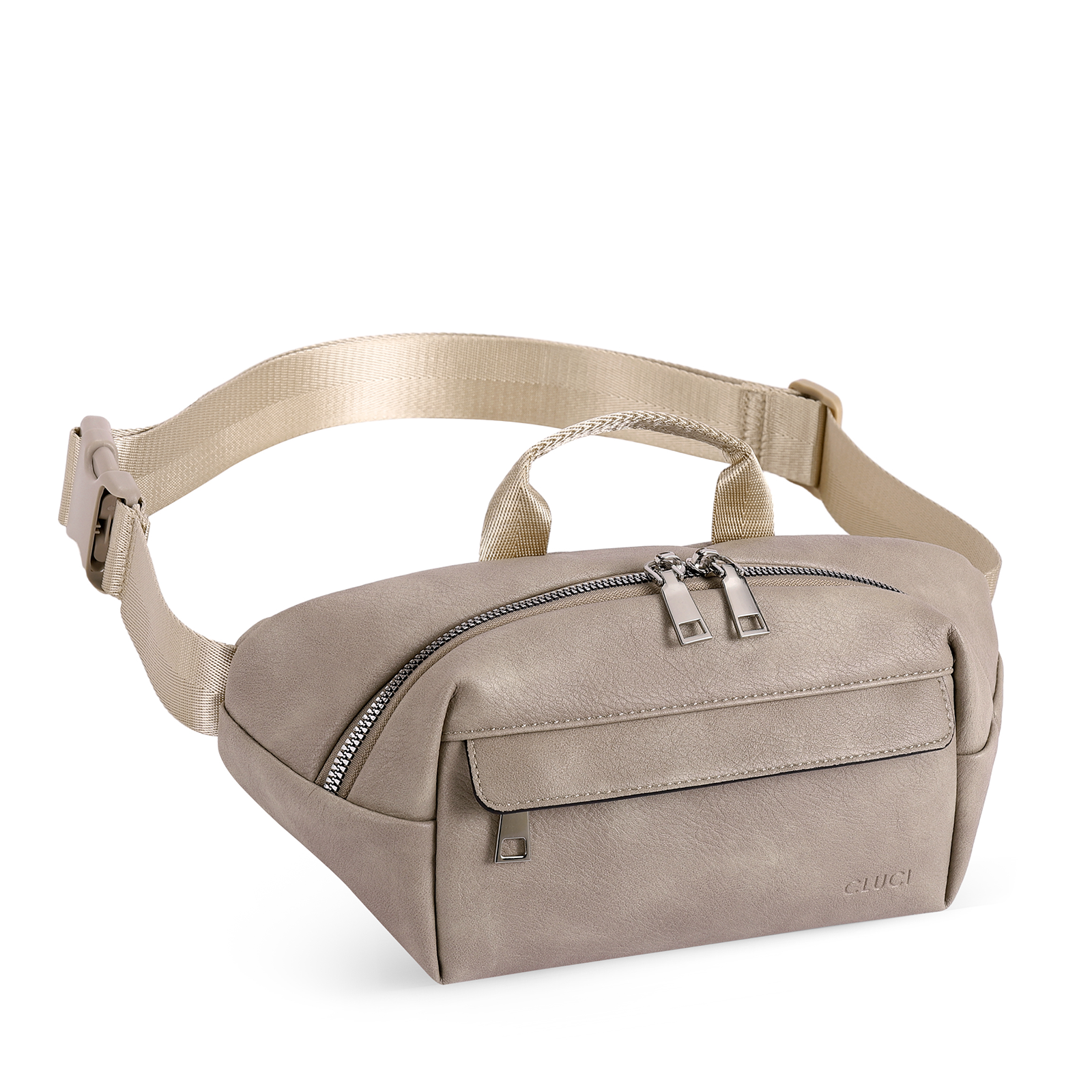 Leather Belt Bag Fanny Pack Crossbody Bags for Women Trendy Waist Bag with Adjustable Strap