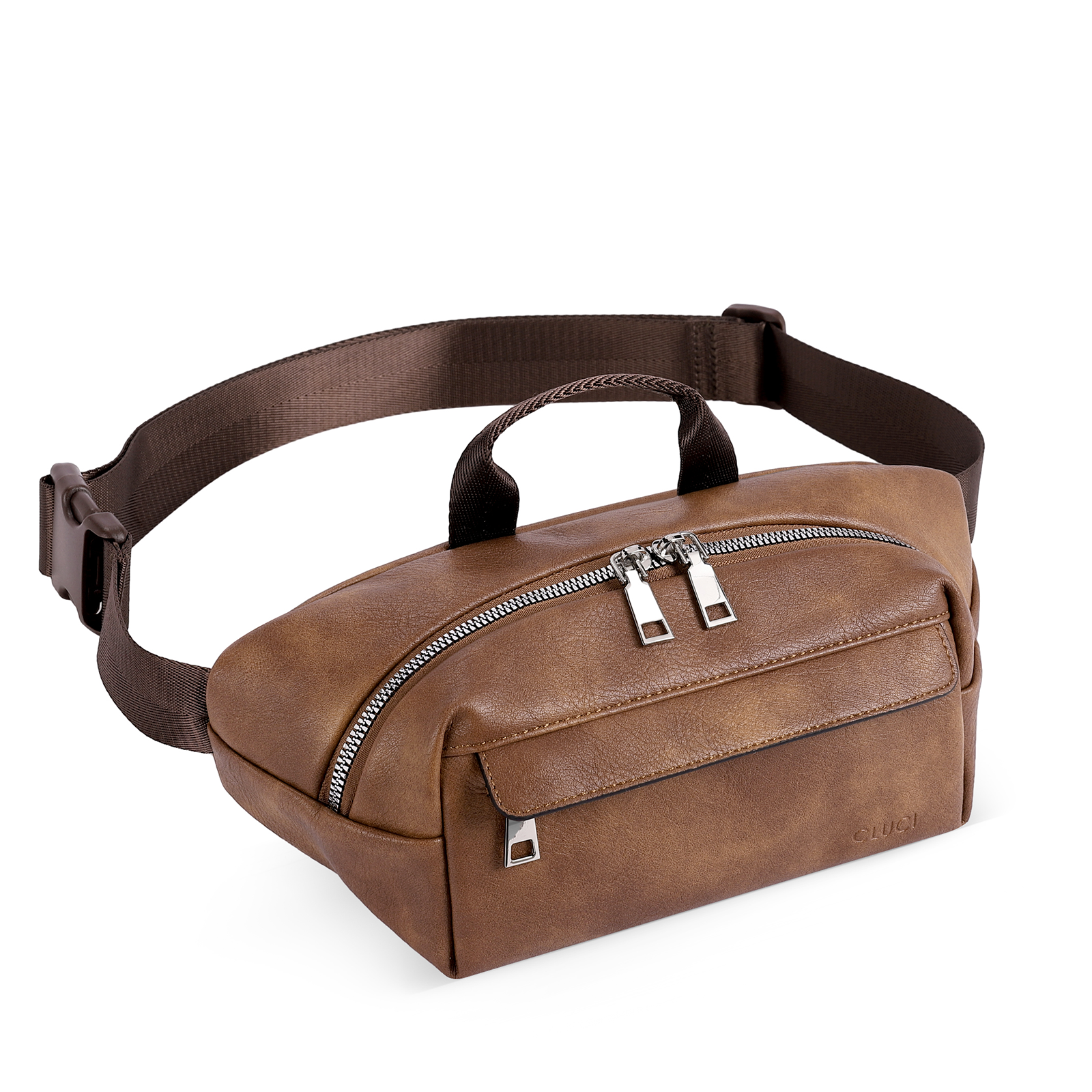 Leather Belt Bag Fanny Pack Crossbody Bags for Women Trendy Waist Bag with Adjustable Strap