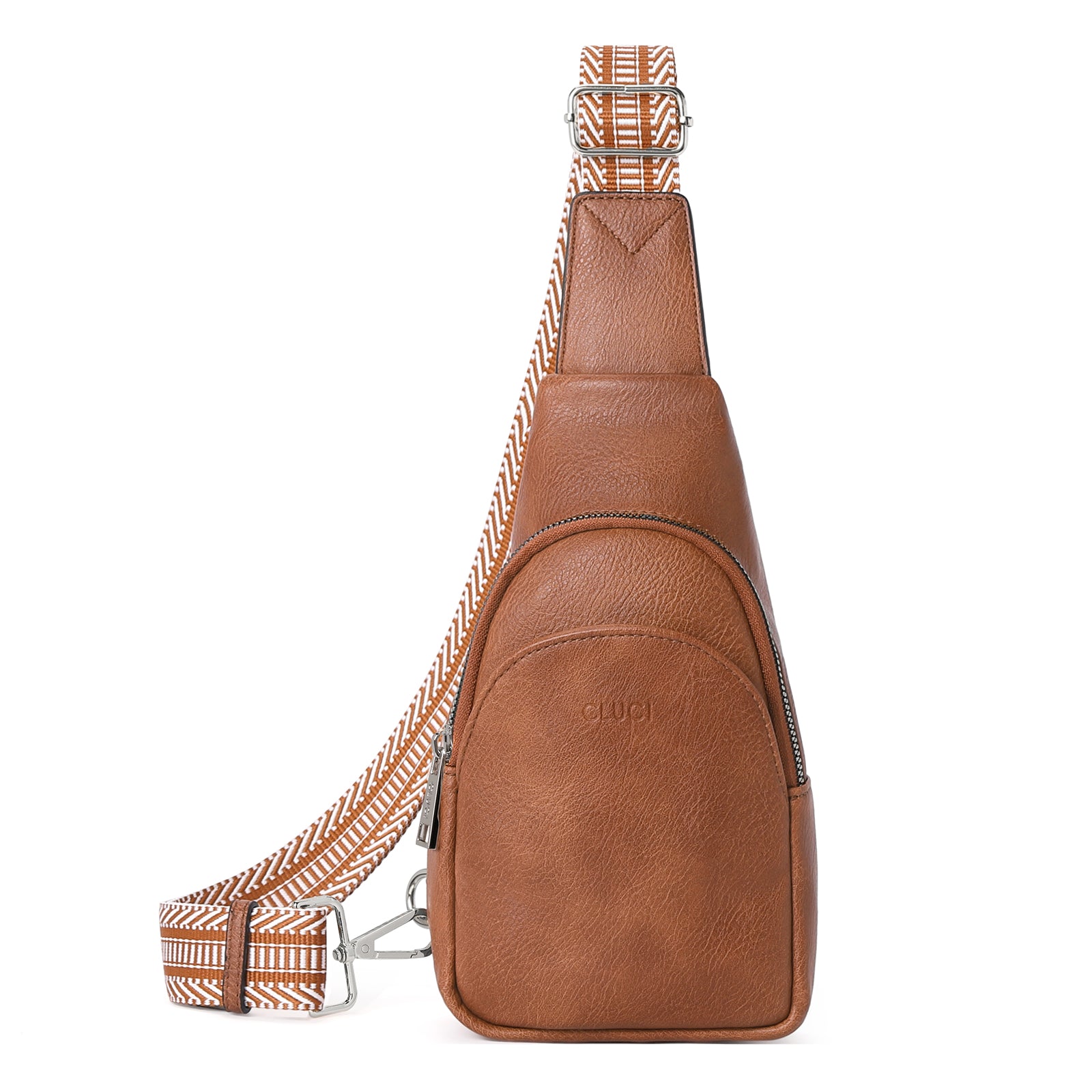 Faux Leather Small Sling Bag Fashion Waist Packs with Guitar Strap for Women's Fanny Packs