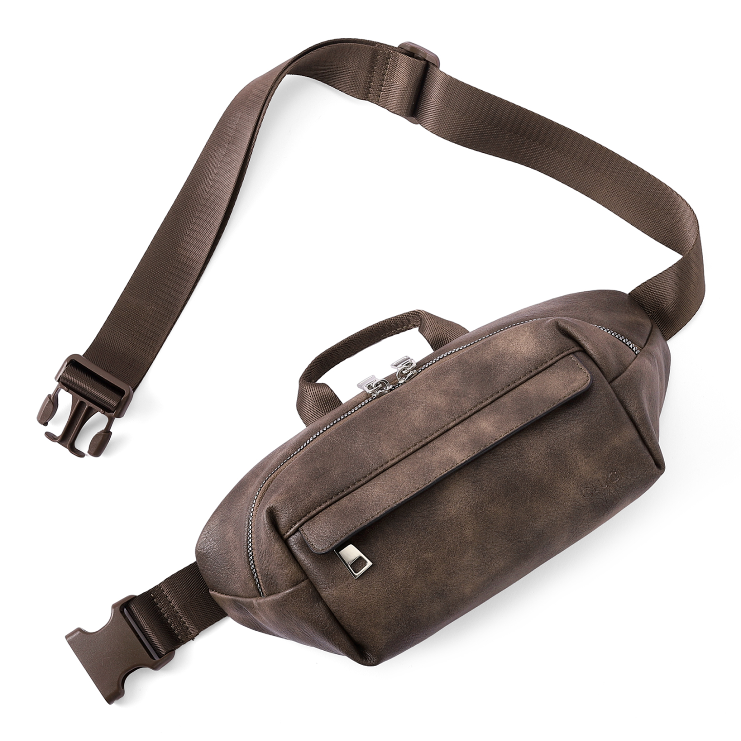 Leather Belt Bag Fanny Pack Crossbody Bags for Women Trendy Waist Bag with Adjustable Strap