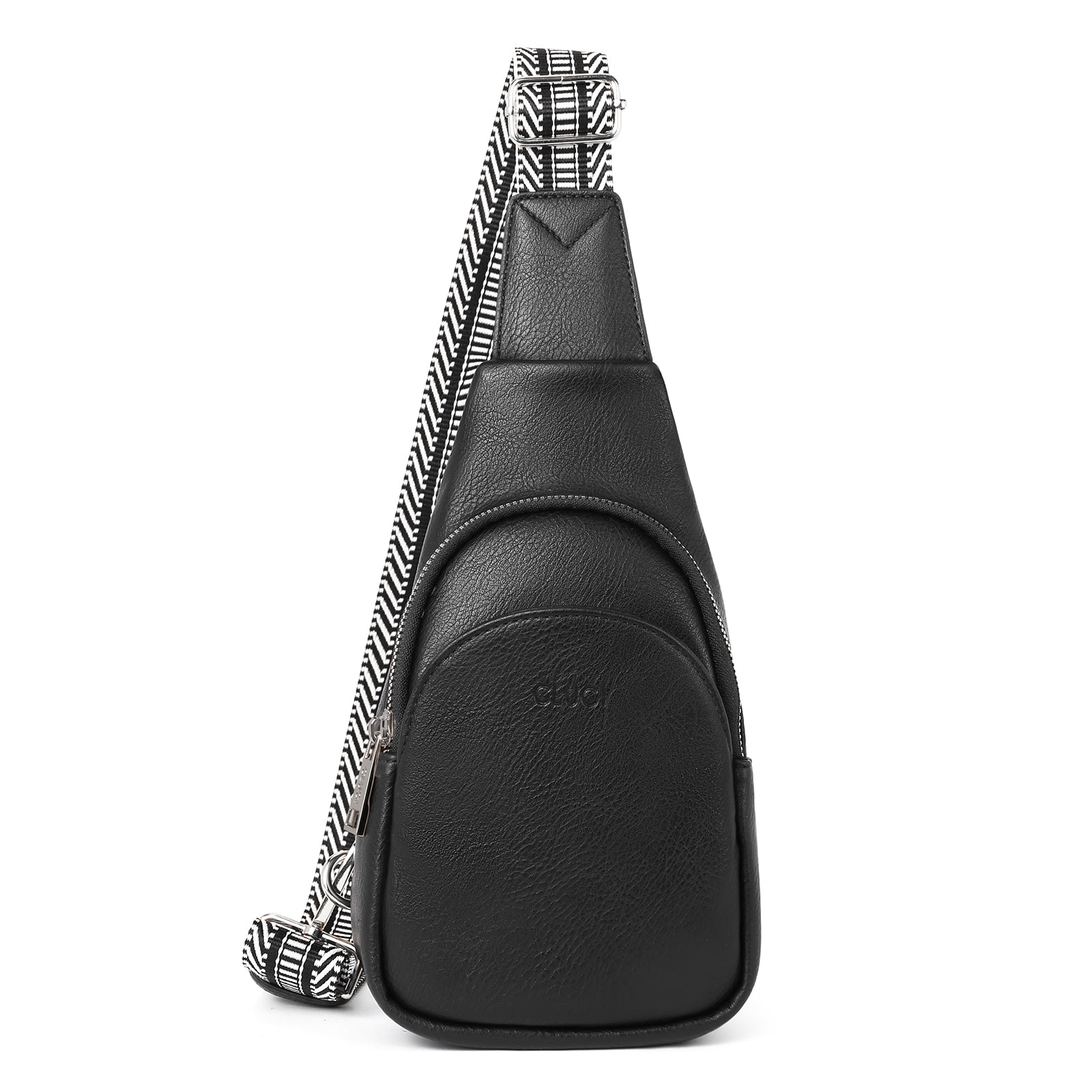 Faux Leather Small Sling Bag Fashion Waist Packs with Guitar Strap for Women's Fanny Packs