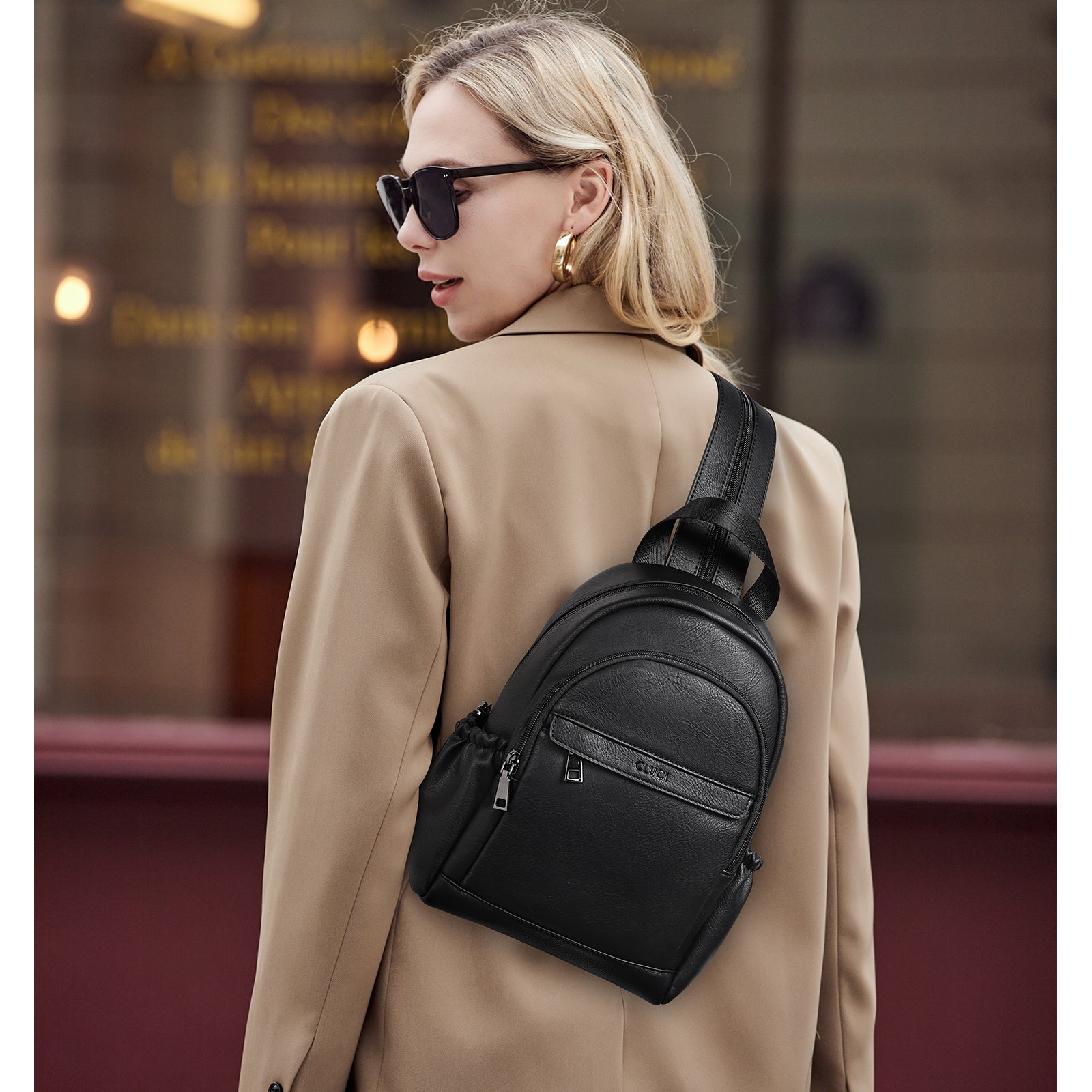 Large Size Sling Backpack Convertible Crossbody Backpack for Women Travel Hiking Cycling