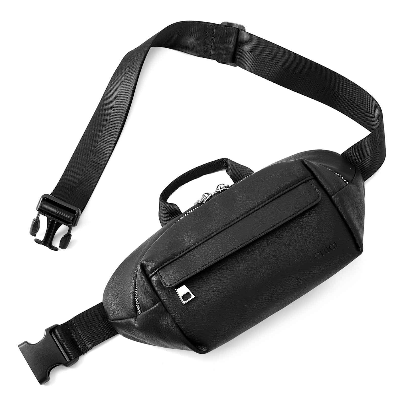 Leather Belt Bag Fanny Pack Crossbody Bags for Women Trendy Waist Bag with Adjustable Strap