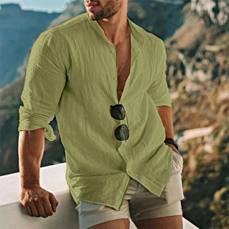 BRAYLEN | Men's Linen Button-Down Collar Shirt