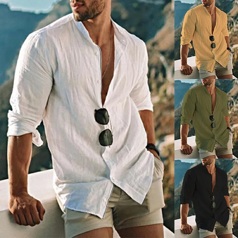 BRAYLEN | Men's Linen Button-Down Collar Shirt  