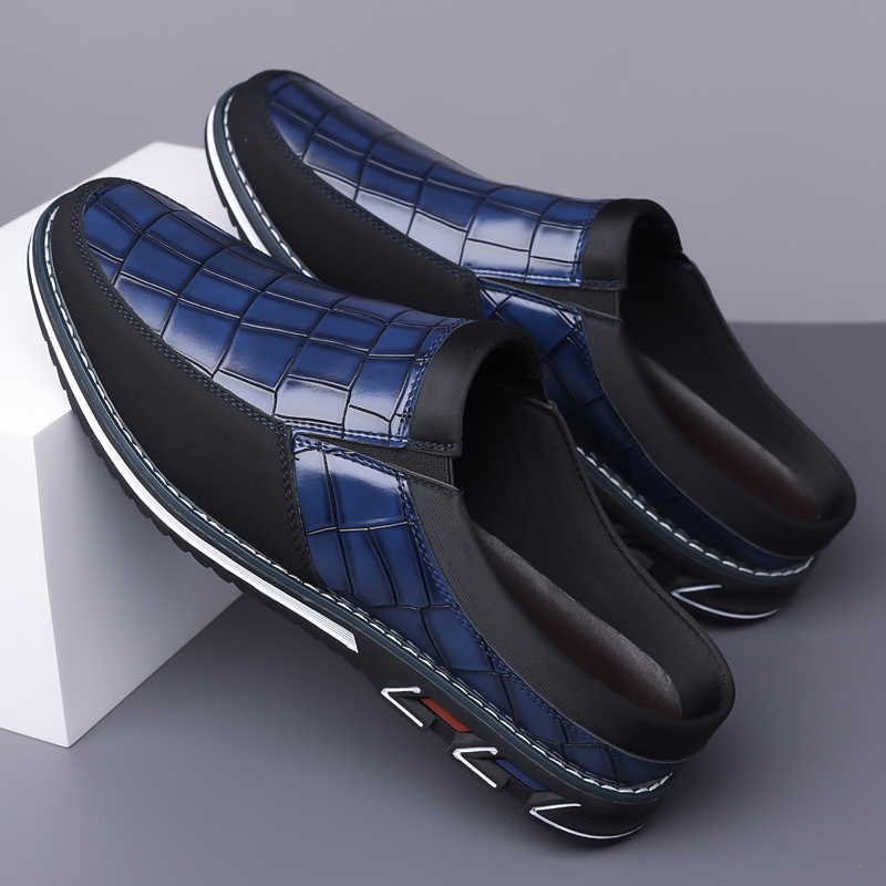 Men's Fashion Calfskin Leather Slippers