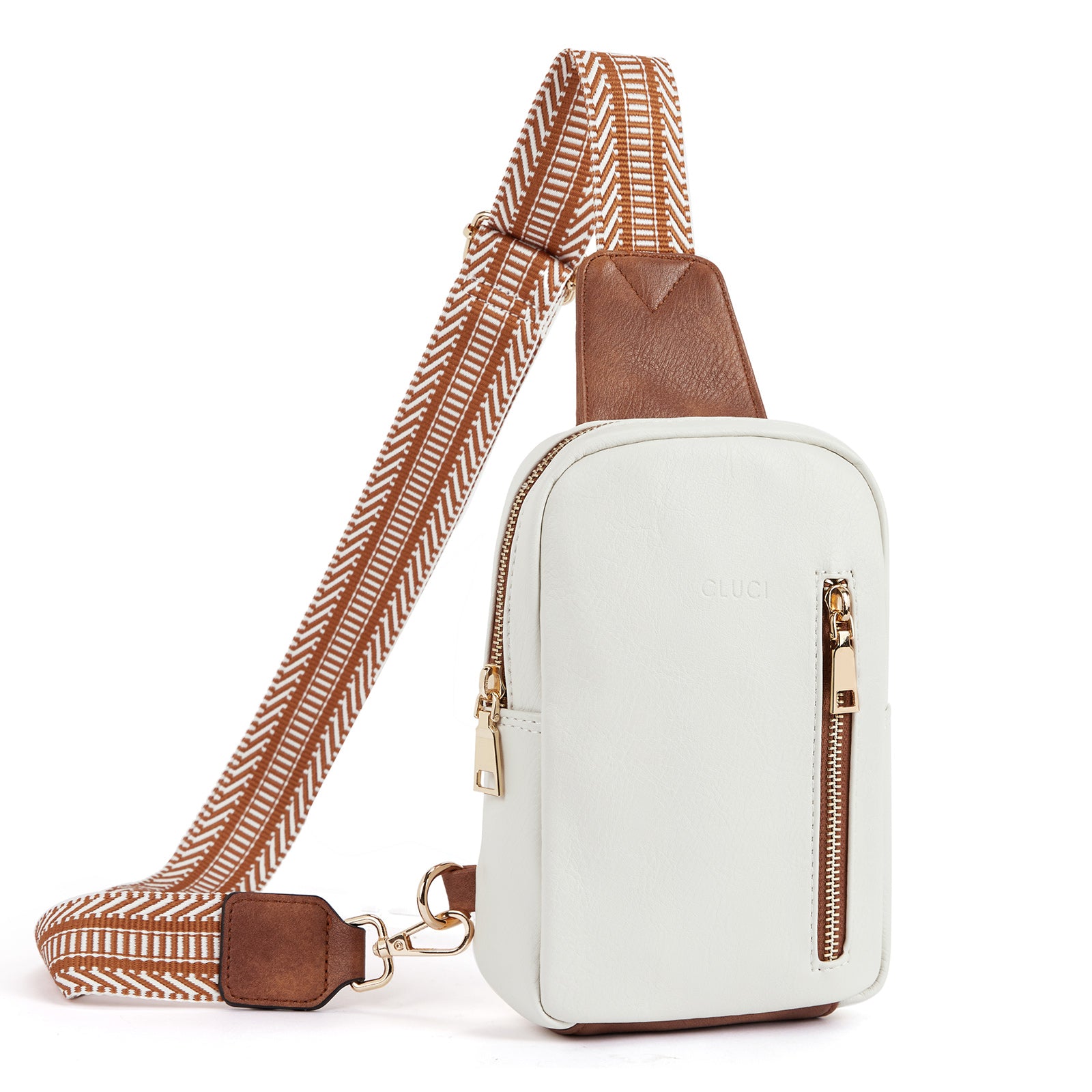 Small Vegan Leather Sling Bag for Women  Crossbody Chest Bags Trendy