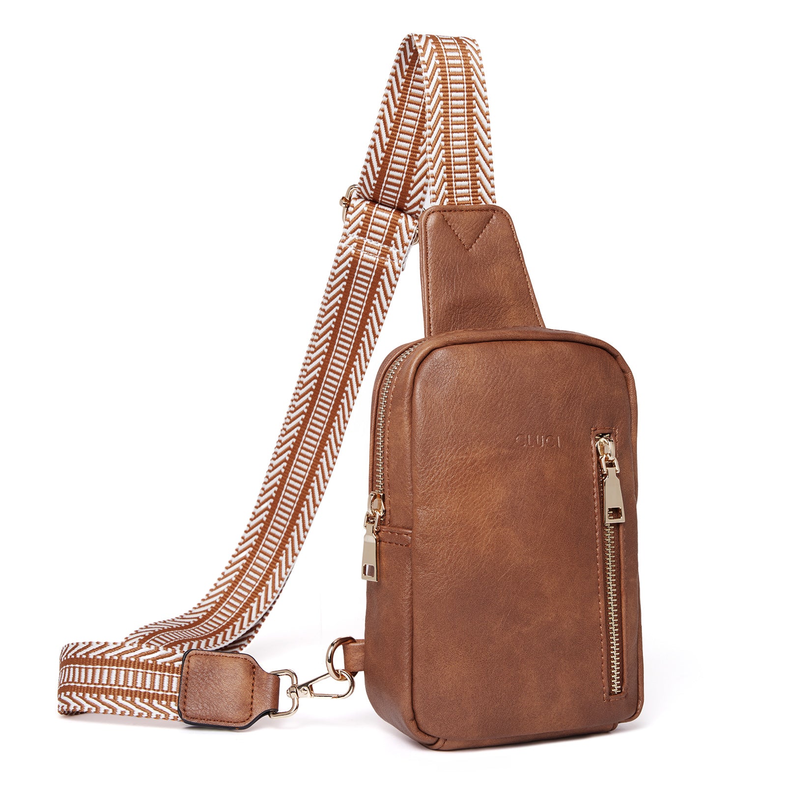 Small Vegan Leather Sling Bag for Women  Crossbody Chest Bags Trendy