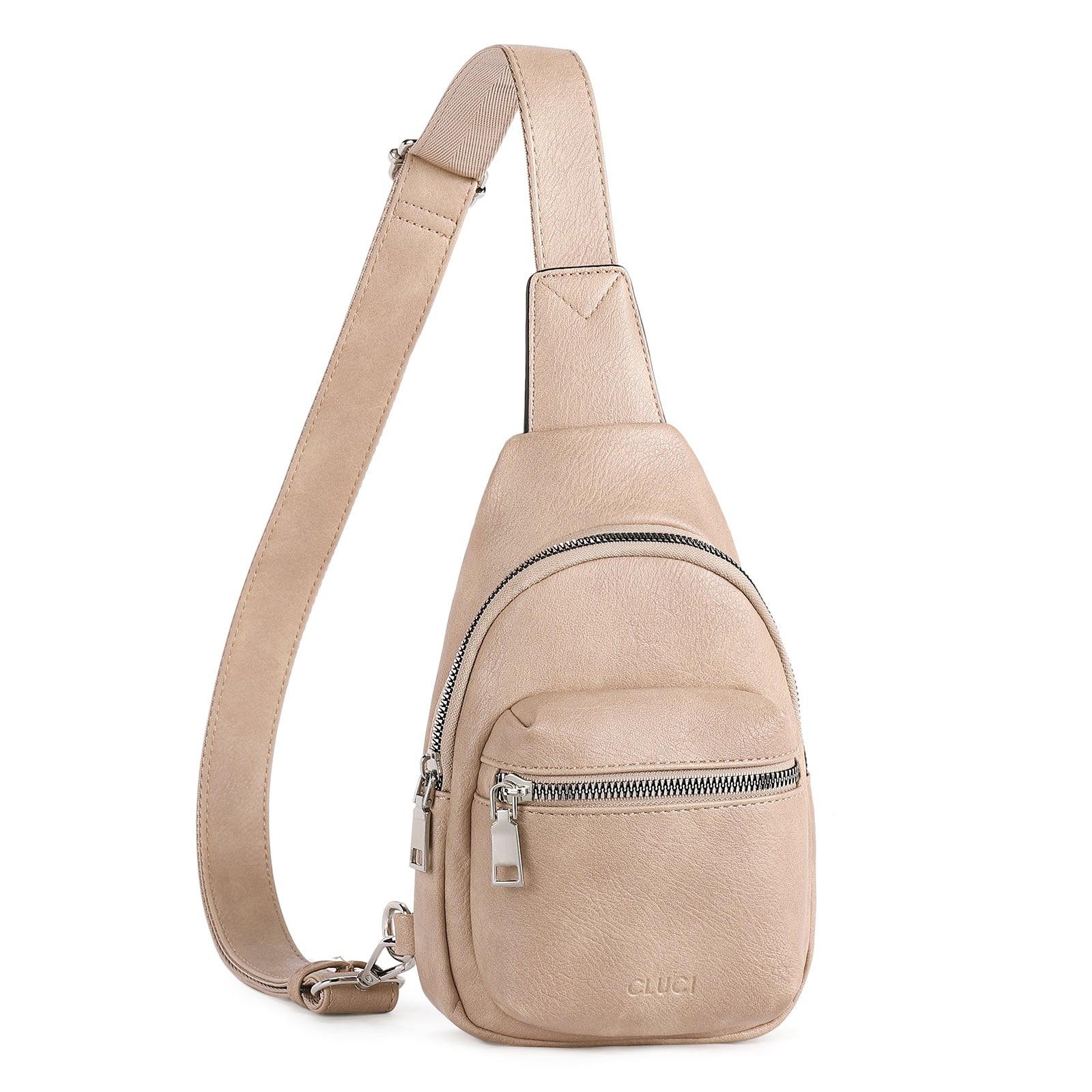 Small Sling Bag Leather Crossbody Fanny Packs Trendy Women's Chest Bag