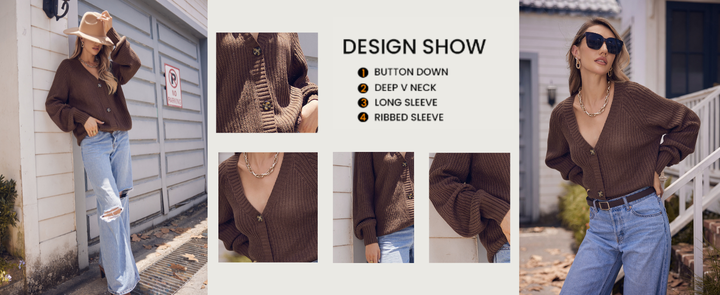 button down cropped cardigan
