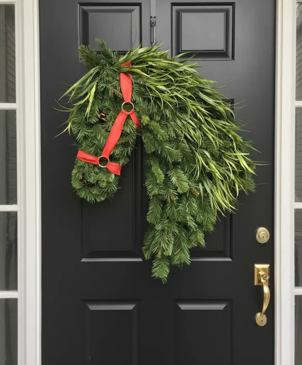 🎄Christmas Early Bird Sale - 49%OFF🐴Horse Head Wreath for Front Door