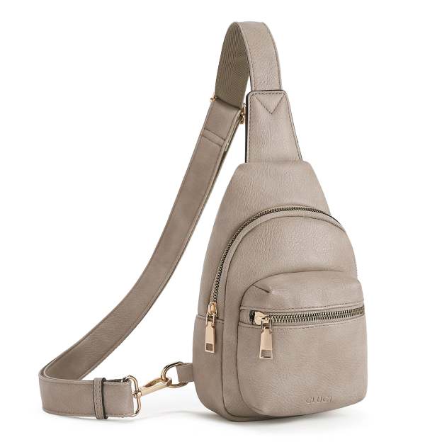 Small Sling Bag Leather Crossbody Fanny Packs Trendy Women's Chest Bag
