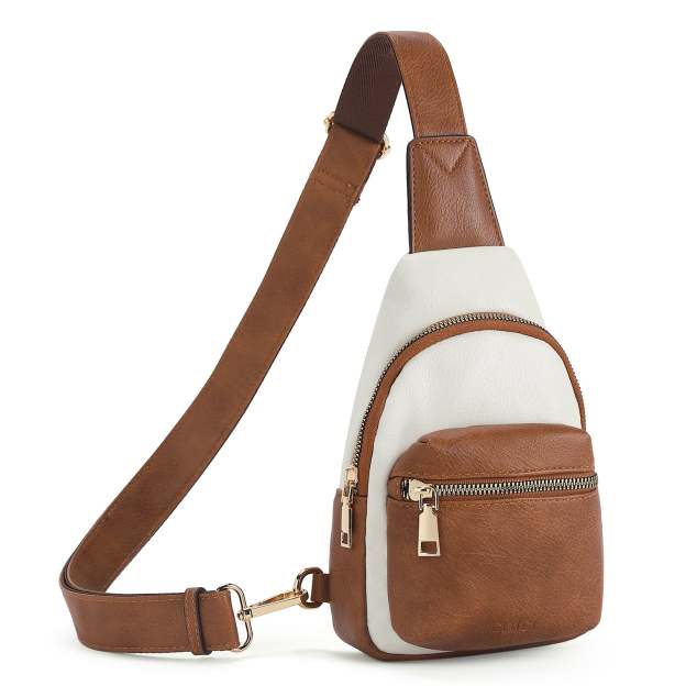 Small Sling Bag Leather Crossbody Fanny Packs Trendy Women's Chest Bag