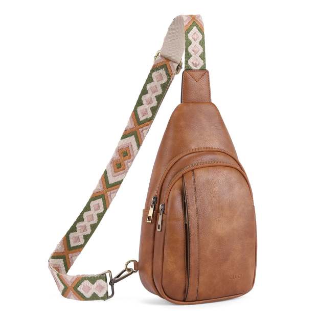 Sling Bag Crossbody Bags for Woman Leather Cross Body Bag Sling Backpack Crossbody Chest Bag Daypack Travel