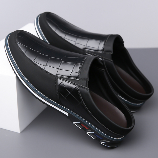 Men's Fashion Calfskin Leather Slippers