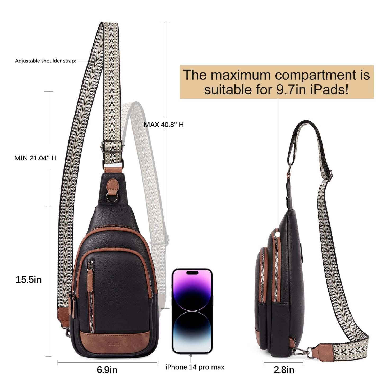 Sling Bag for Women Crossbody Leather
