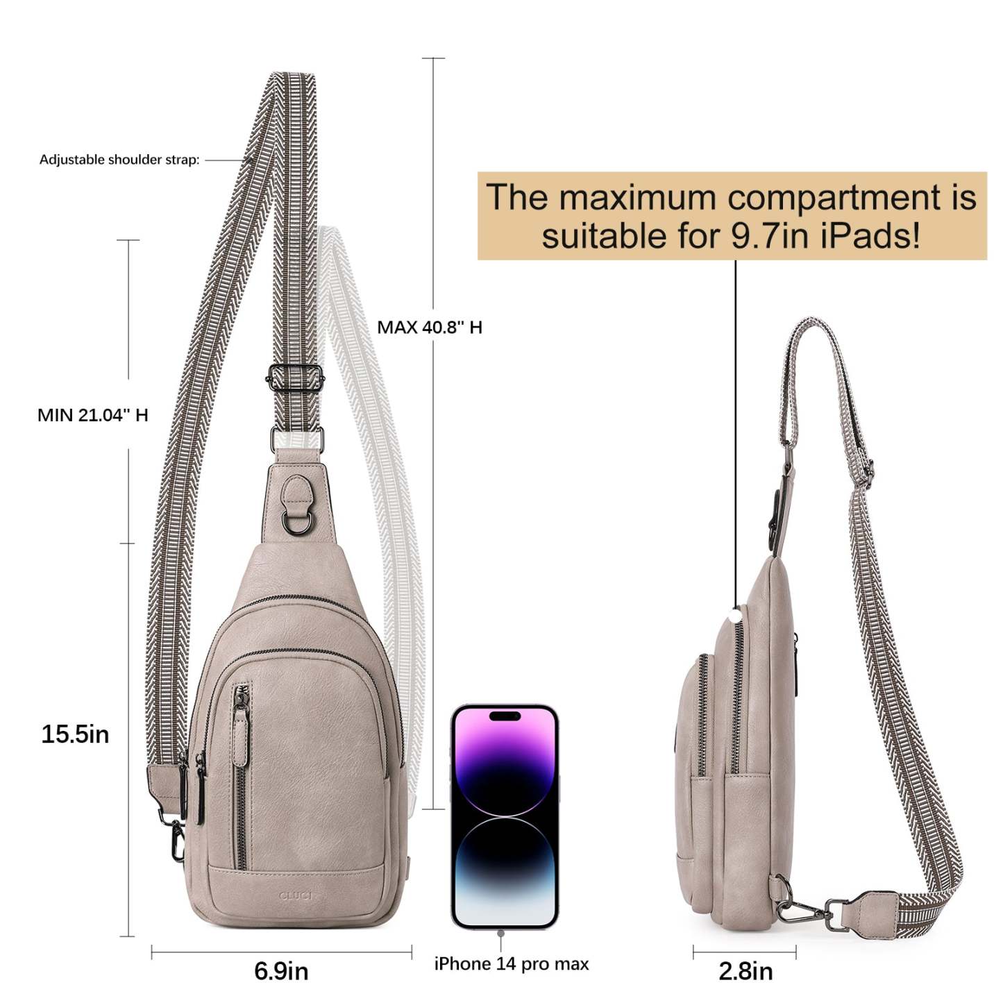 Sling Bag for Women Crossbody Leather