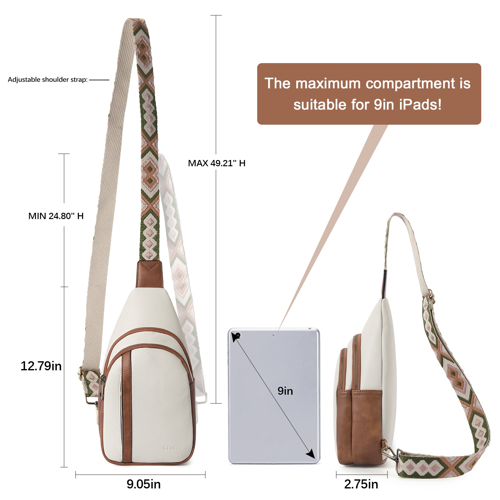 Sling Bag Crossbody Bags for Woman Leather Cross Body Bag Sling Backpack Crossbody Chest Bag Daypack Travel