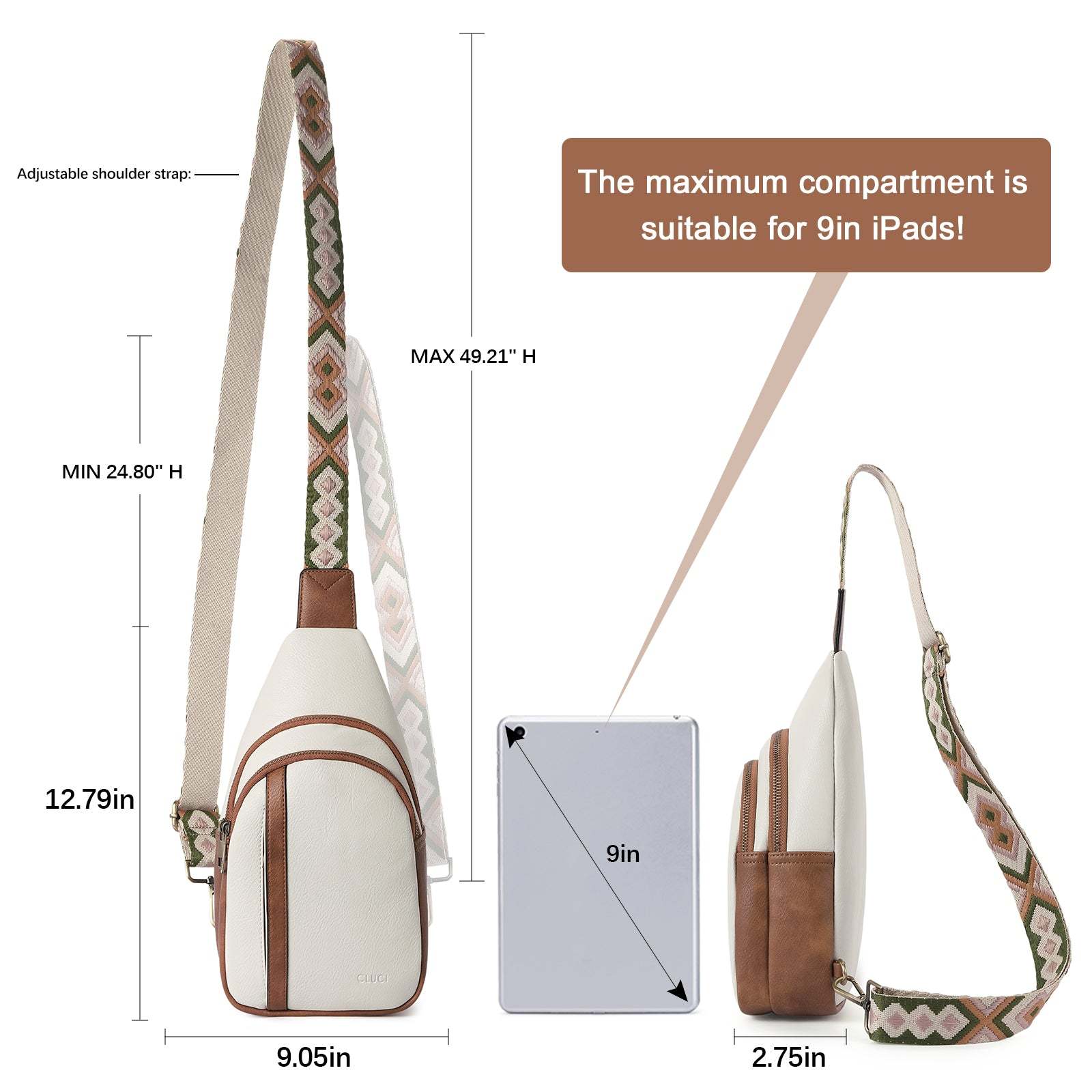 Sling Bag Crossbody Bags for Woman Leather Cross Body Bag Sling Backpack Crossbody Chest Bag Daypack Travel