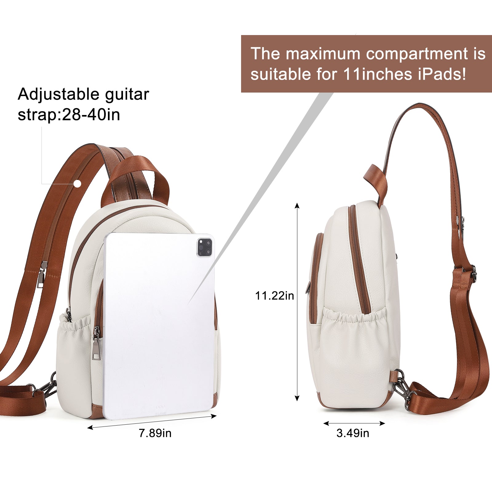 Large Size Sling Backpack Convertible Crossbody Backpack for Women Travel Hiking Cycling
