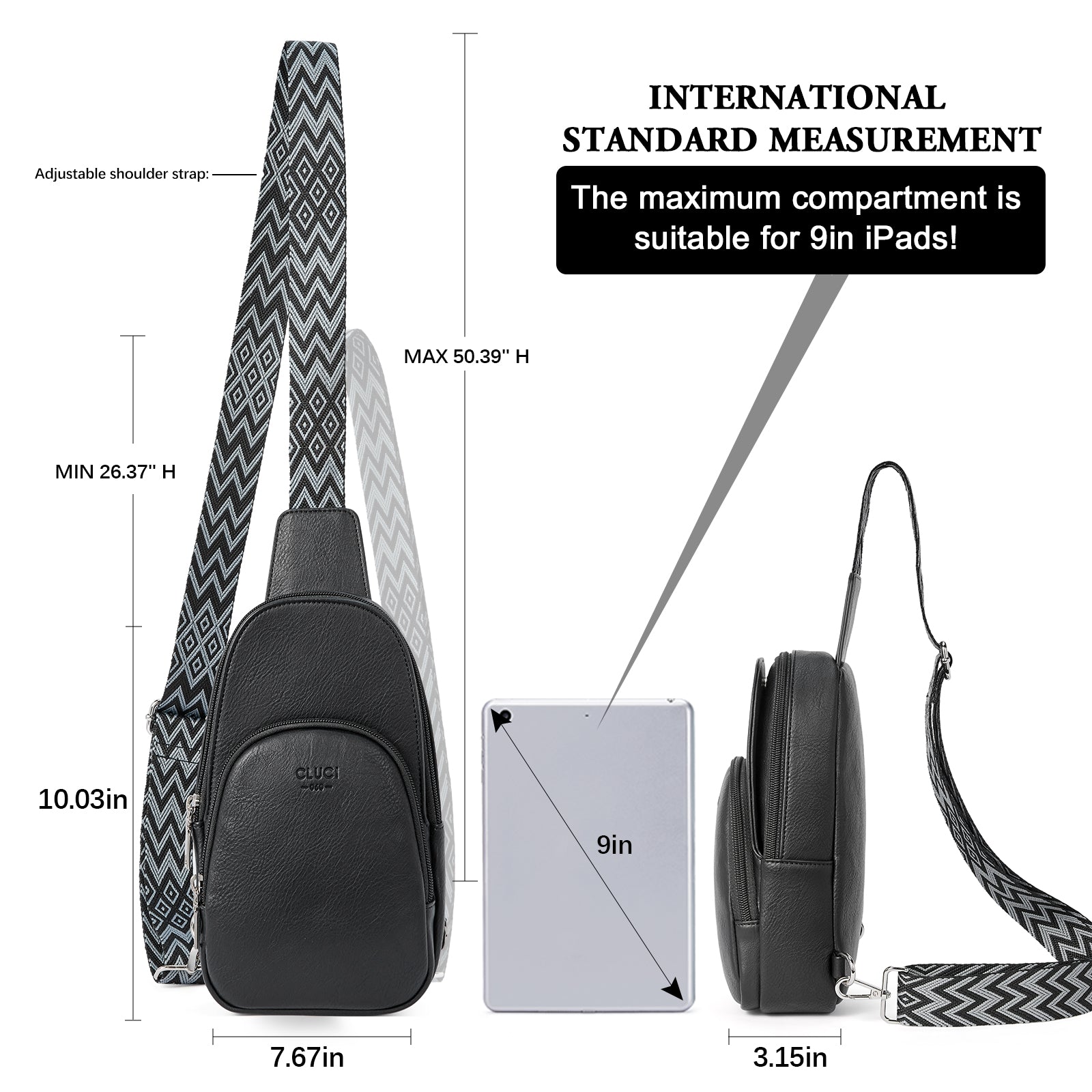 Small PU Leather Sling Bag Crossbody Bag for Women Traveling Hiking Cycling