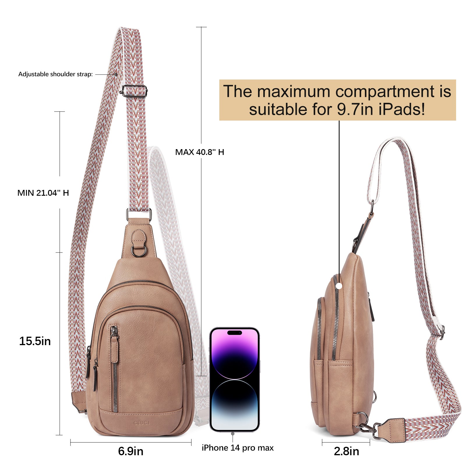 Sling Bag for Women Crossbody Leather