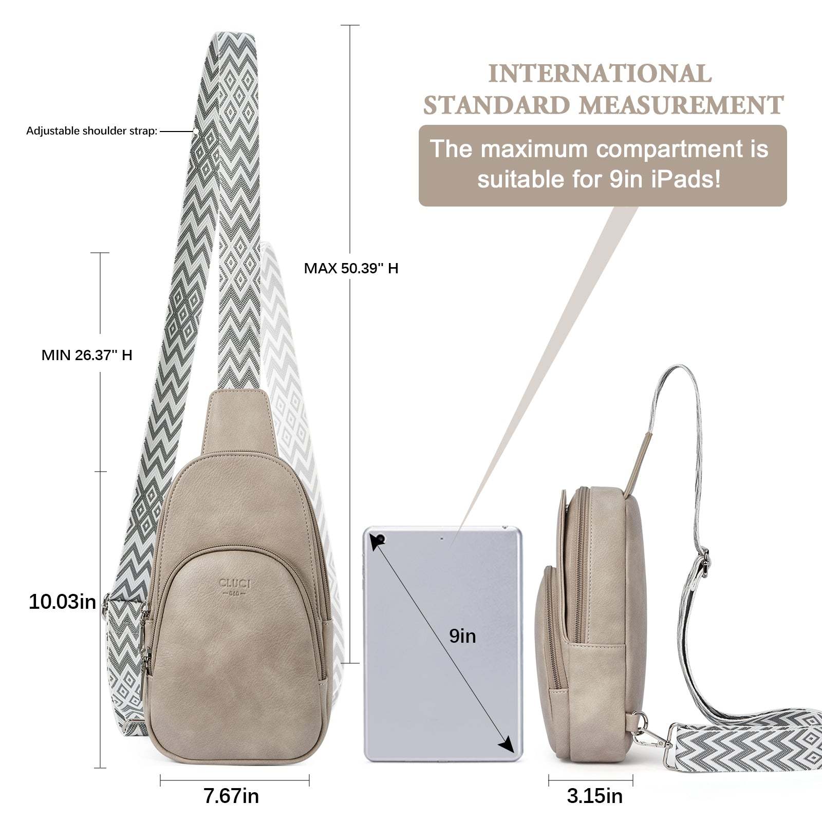 Small PU Leather Sling Bag Crossbody Bag for Women Traveling Hiking Cycling