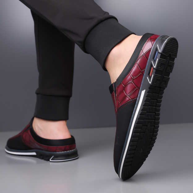 Men's Fashion Calfskin Leather Slippers