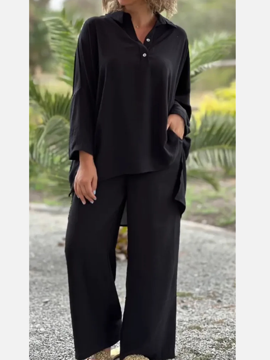 linen long sleeve set