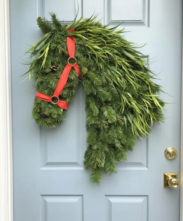 🎄Christmas Early Bird Sale - 49%OFF🐴Horse Head Wreath for Front Door