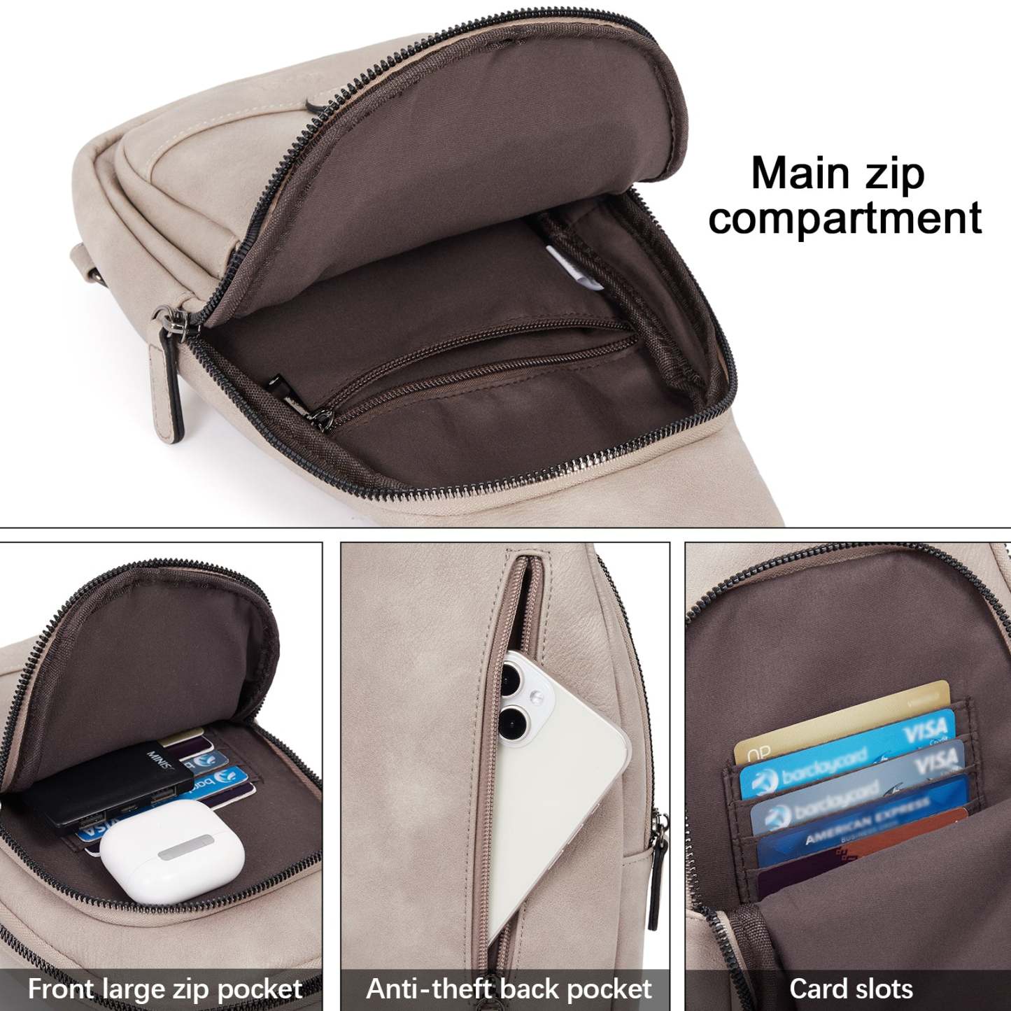 Sling Bag for Women Crossbody Leather