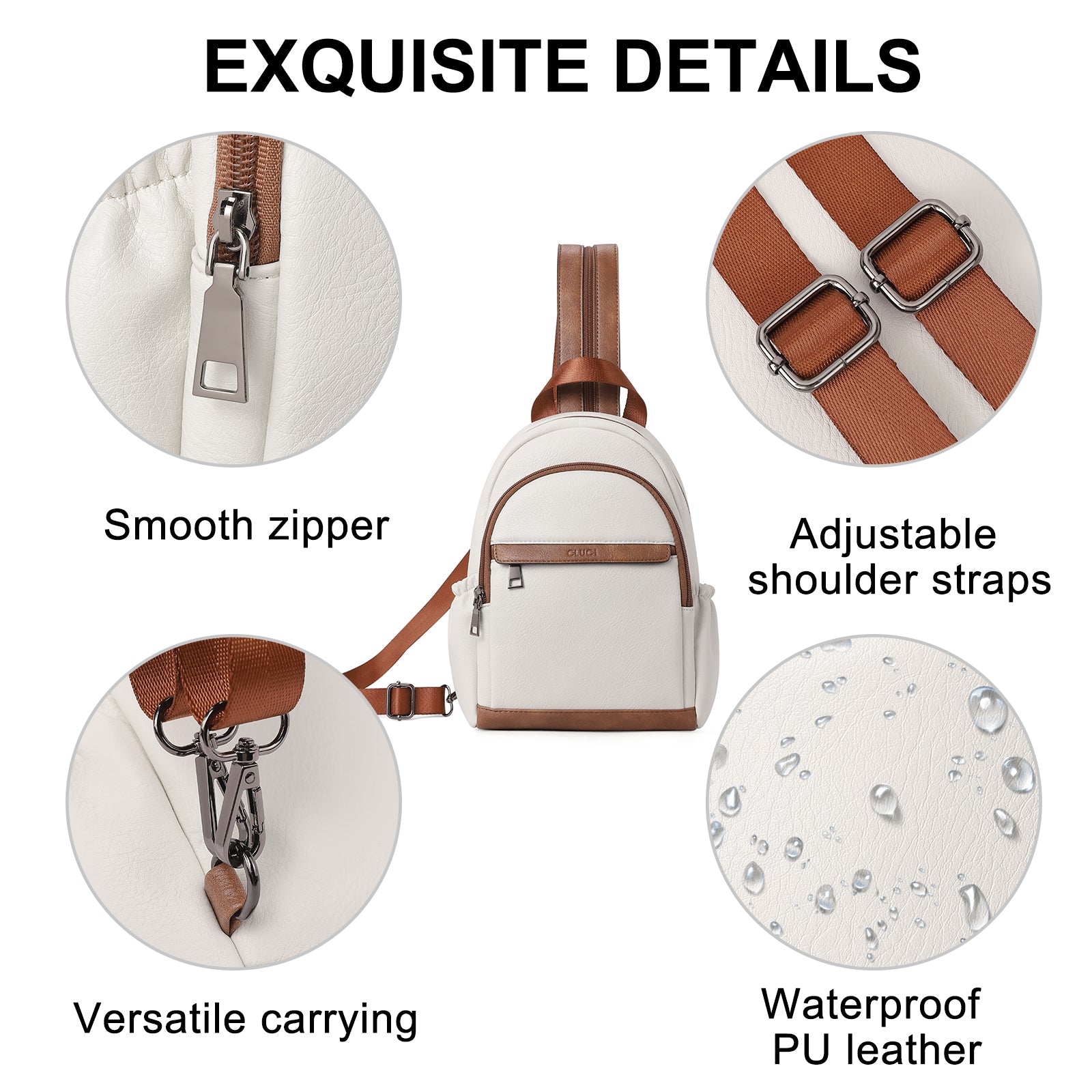 Large Size Sling Backpack Convertible Crossbody Backpack for Women Travel Hiking Cycling