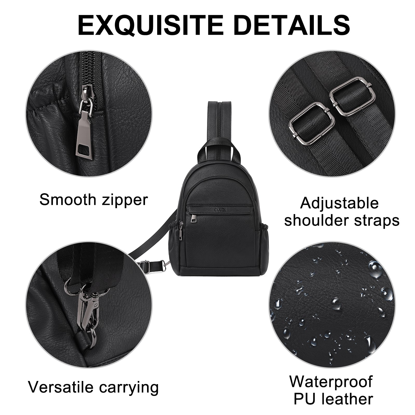 Large Size Sling Backpack Convertible Crossbody Backpack for Women Travel Hiking Cycling
