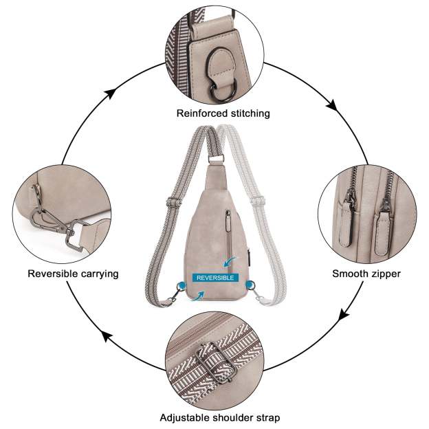 Sling Bag for Women Crossbody Leather