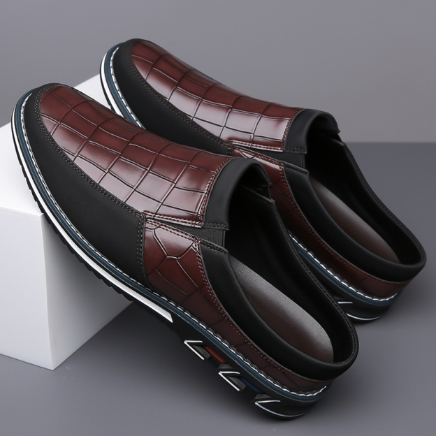 Men's Fashion Calfskin Leather Slippers