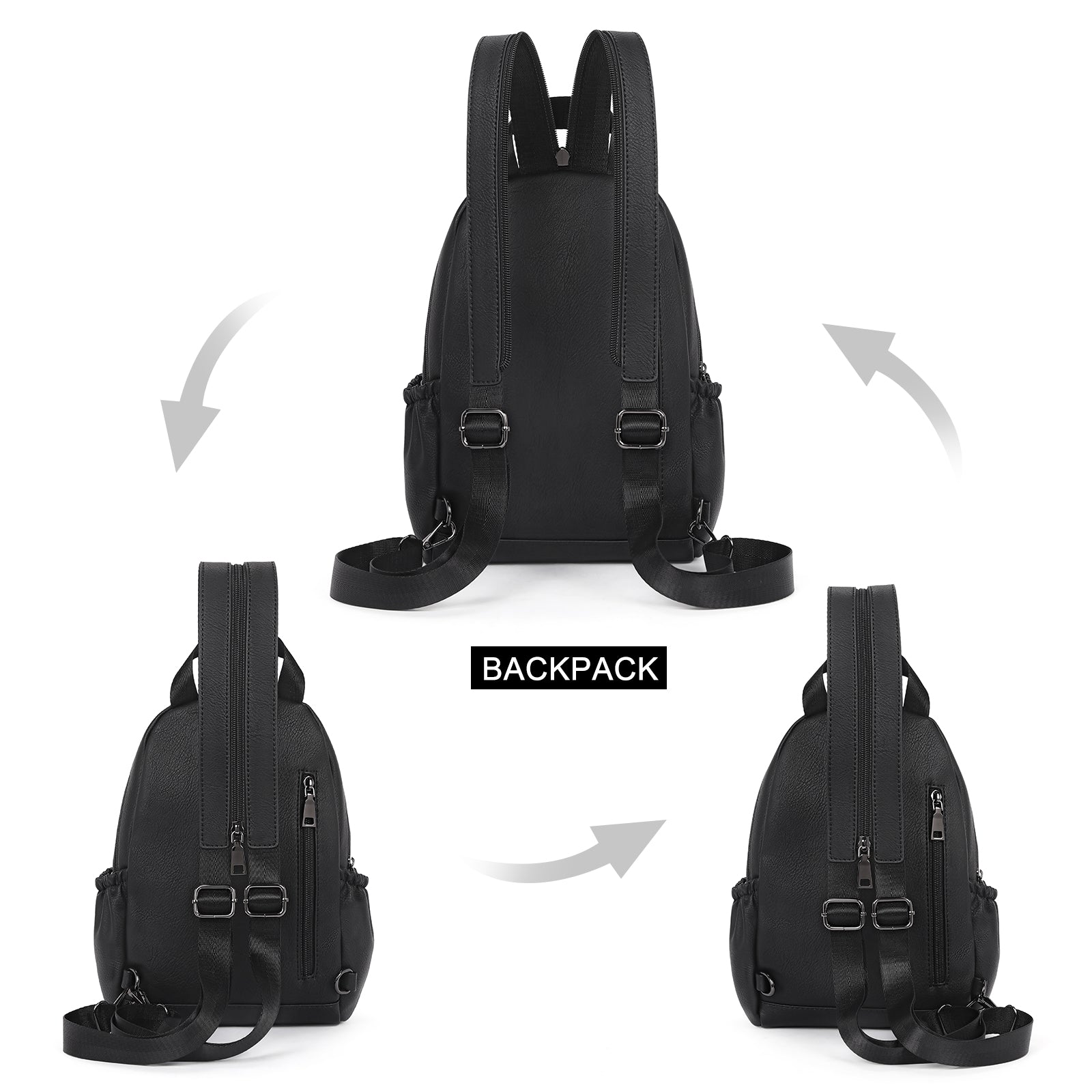 Large Size Sling Backpack Convertible Crossbody Backpack for Women Travel Hiking Cycling