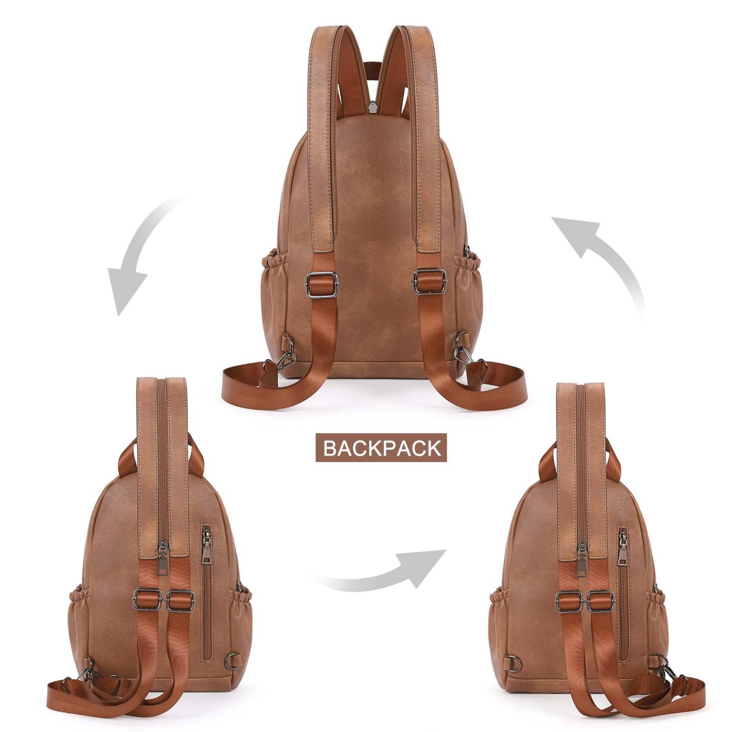 Large Size Sling Backpack Convertible Crossbody Backpack for Women Travel Hiking Cycling