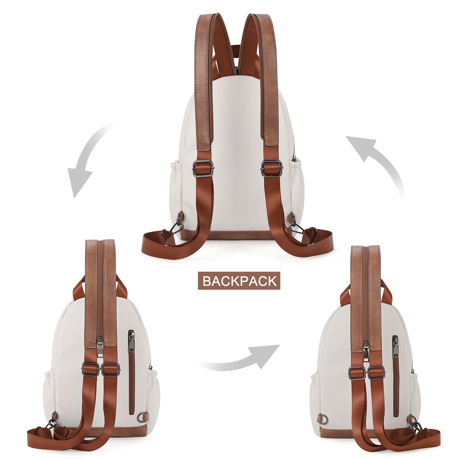 Large Size Sling Backpack Convertible Crossbody Backpack for Women Travel Hiking Cycling