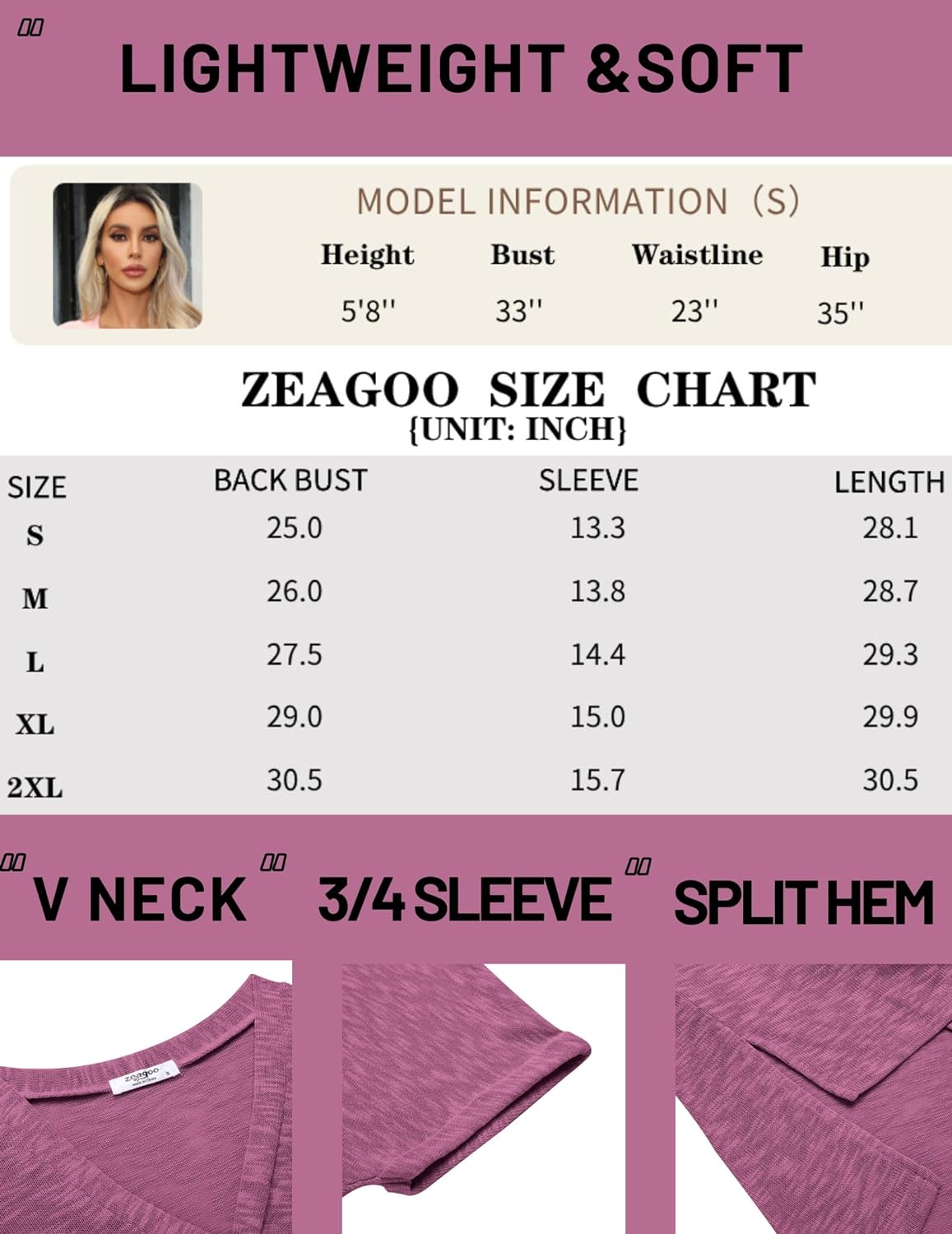 Zeagoo 3/4 Sleeve Cardigans Open Front Beach Coverup