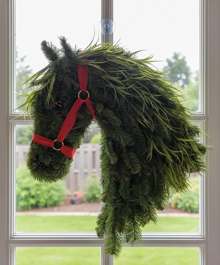 🎄Christmas Early Bird Sale - 49%OFF🐴Horse Head Wreath for Front Door
